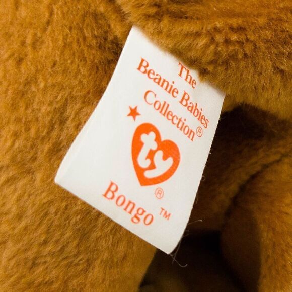 1995 Ty Beanie Baby Original Bongo The Monkey PVC pellet style 4067 - Picture 5 of 5